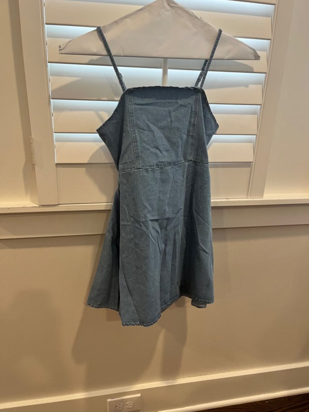 RoseSeek Girls Denim Bow Back Mini Dress Size 10 Backless Sundress